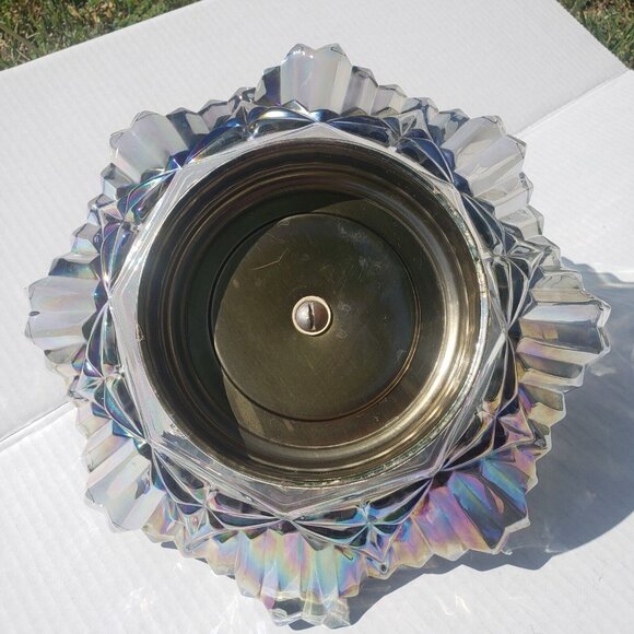 Federal Carnival Glass Pioneer Fruit Pattern Serving Dish W/handle - Picture 4 of 16